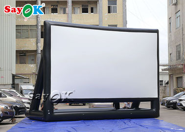 Backyard Movie Screens 7x5mH Foldable Black Inflatable Screen Cinema For Stage Decoration