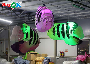 Shopping Mall Hanging Tropical Fishes 2m  Inflatable Lighting Decoration