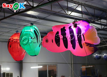 Shopping Mall Hanging Tropical Fishes 2m  Inflatable Lighting Decoration