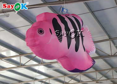 Stage Hanging Decoration 2m Inflatable Tropical Fishes With Led Lights