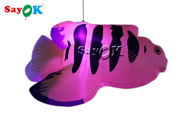 Stage Hanging Decoration 2m Inflatable Tropical Fishes With Led Lights