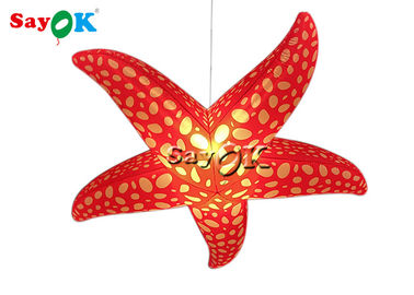 Events Party Decorating Hanging 2m Red LED Inflatable Sea Star