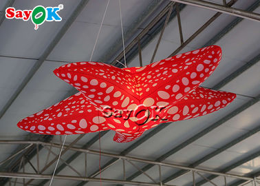 Events Party Decorating Hanging 2m Red LED Inflatable Sea Star