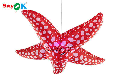 Store Decorative 3m Hanging Led Lighting Inflatable Starfish