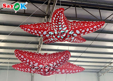 Store Decorative 3m Hanging Led Lighting Inflatable Starfish