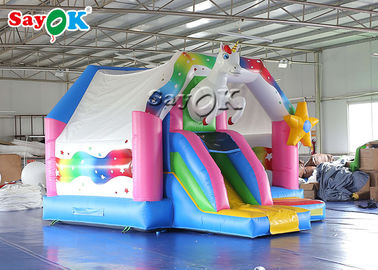 Outdoor Kids PVC Rainbow Unicorn Inflatable Bouncy Castle