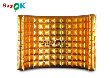 Event Booth Displays Gold Curve Led Portable Photo Booth Wall For Party Advertising Wedding