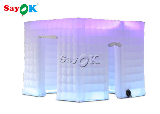 Wedding Party 3x3x2.4mH  Inflatable Cube Photo Booth With LED Lights