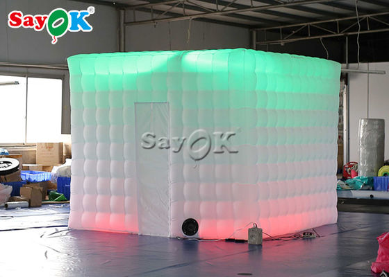 Wedding Party 3x3x2.4mH  Inflatable Cube Photo Booth With LED Lights