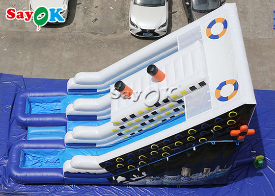 Outdoor Water Inflatable Slides SGS Double Stitched Waterproof  Inflatable Climbing Water Slide