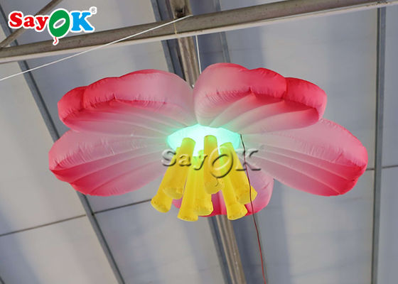 Hanging Decoration Pink Oxford 1.5m  Inflatable Led Flower