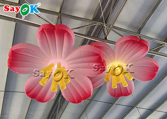 Hanging Decoration Pink Oxford 1.5m  Inflatable Led Flower