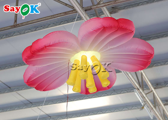 Hanging Decoration Pink Oxford 1.5m  Inflatable Led Flower