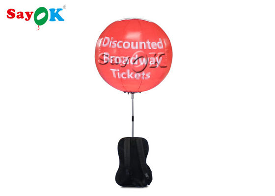 0.8m Inflatable Backpack Balloon LED Walking Advertising Ball For Advertising