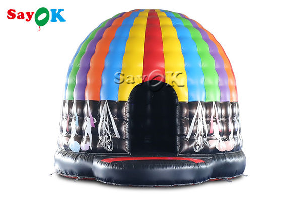 Voice Bounce Inflatable Tent 5x4x3.5mH Led Inflatable Disco Dome Tent For Music Dance Party Event