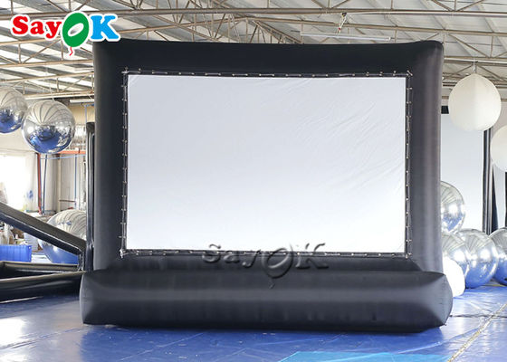 Inflatable Outdoor Screen Black Outdoor Commercial Inflatable Projector Movie Screen