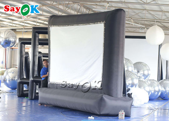 Inflatable Outdoor Screen Black Outdoor Commercial Inflatable Projector Movie Screen