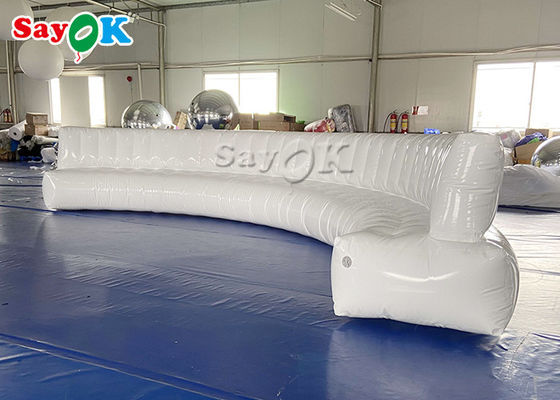 6.367m Curved White Multifunctional Furniture Inflatable Air Sofa