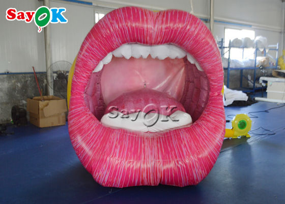 Tarpaulin Custom Inflatable Products Pub Music Party Inflatable Mouth Model Decoration