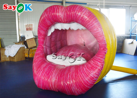 Tarpaulin Custom Inflatable Products Pub Music Party Inflatable Mouth Model Decoration