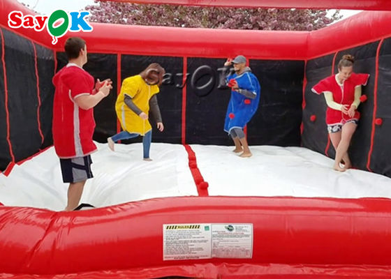 Inflatable Jump Game 2 In 1 Inflatable Sticky Dodgeball Court Fun Dodge Ball Game Arena