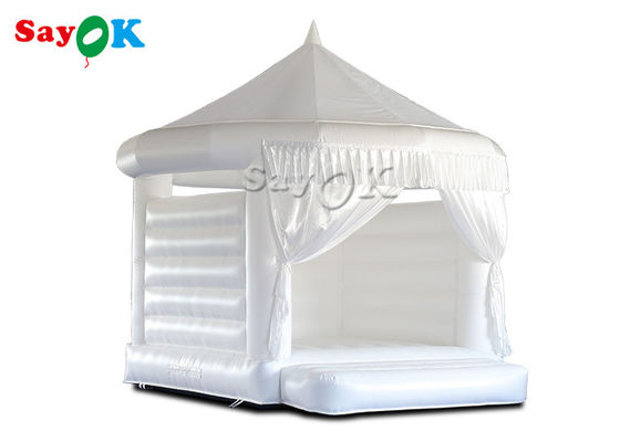 4.5x4.2x4.4mH White Wedding Inflatable Bouncy Castle