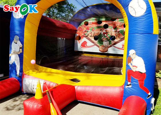 Inflatable Ball Game Carnival Inflatable Sports Games Batter Up Teeball Baseball Shooting