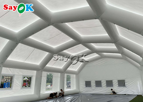 Inflatable Lawn Tent Waterproof White 20x10x5.5mH Inflatable Automotive Paint Booth