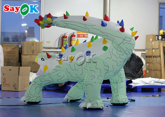 Inflatable Christmas Dinosaur 1.8x1.2mH Inflatable Ankylosaurus Cartoon Model For Advertising