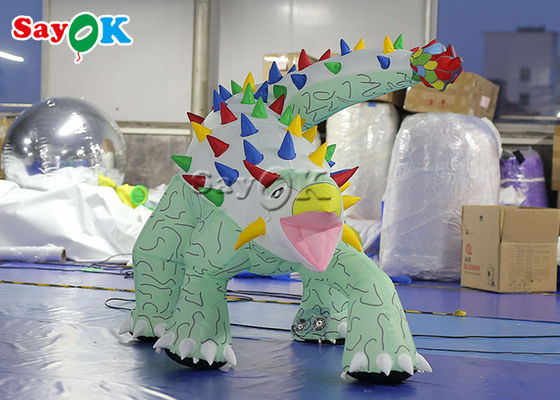 Inflatable Christmas Dinosaur 1.8x1.2mH Inflatable Ankylosaurus Cartoon Model For Advertising