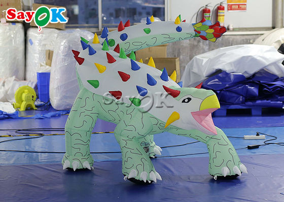 Inflatable Christmas Dinosaur 1.8x1.2mH Inflatable Ankylosaurus Cartoon Model For Advertising