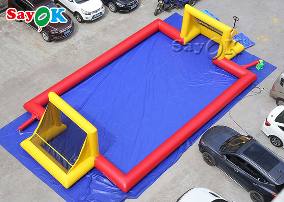 Kids Inflatable Games 10x7x2.5mH Digital Printing Inflatable Football Field For Kids