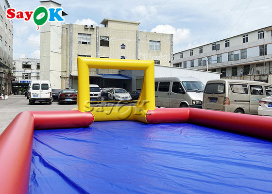 Kids Inflatable Games 10x7x2.5mH Digital Printing Inflatable Football Field For Kids