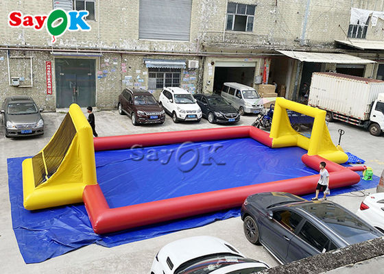 Kids Inflatable Games 10x7x2.5mH Digital Printing Inflatable Football Field For Kids