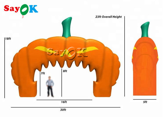 Custom Inflatable Arch Orange Halloween Pumpkin Event Inflatable Arch For Supermarket