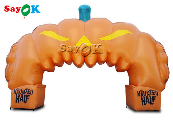 Custom Inflatable Arch Orange Halloween Pumpkin Event Inflatable Arch For Supermarket