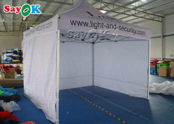 Waterproof Canopy Tent 3 X 3m Aluminum Folding Tent With Three Side Walls Print For Advertising