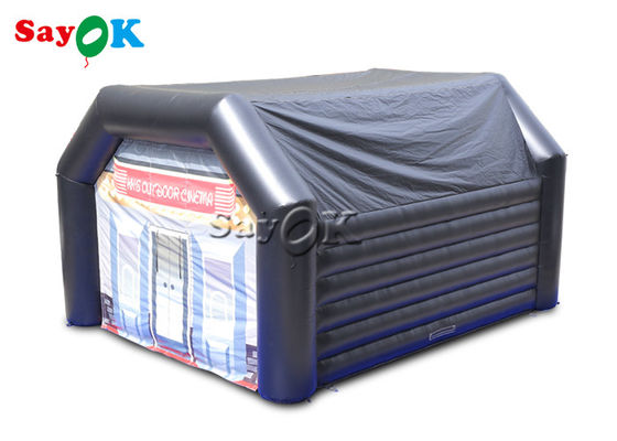 Go Outdoors Inflatable Tent Customized Black 0.4mm PVC Inflatable Dome Tent For Events