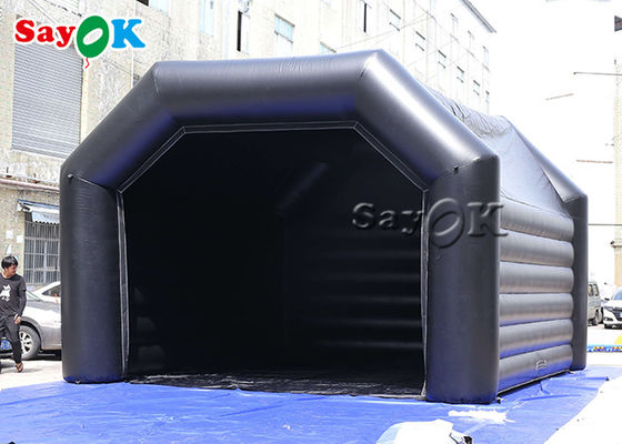 Go Outdoors Inflatable Tent Customized Black 0.4mm PVC Inflatable Dome Tent For Events
