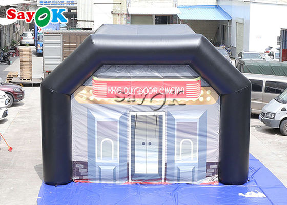 Go Outdoors Inflatable Tent Customized Black 0.4mm PVC Inflatable Dome Tent For Events