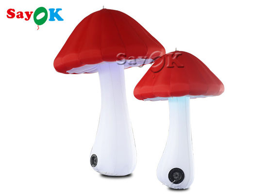 Red 2m Oxford  Inflatable Mushroom Model For Advertising