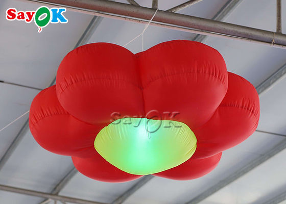 Custom 1.5m 2m 190T Artificial Inflatable Lighting Flower