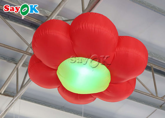 Custom 1.5m 2m 190T Artificial Inflatable Lighting Flower