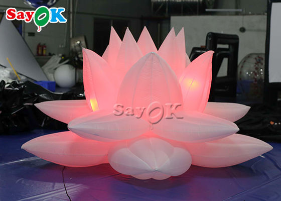 Party Decoration 3m Inflatable Lotus Flower Model With Led