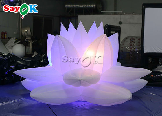 Party Decoration 3m Inflatable Lotus Flower Model With Led