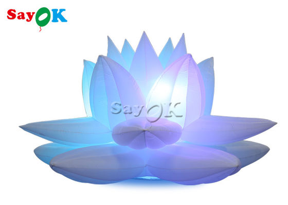 Party Decoration 3m Inflatable Lotus Flower Model With Led