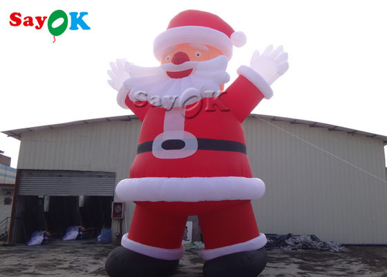 Oxford Cloth Advertising Inflatable Santa Christmas Decoration Cartoon Characters For Birthday Parties