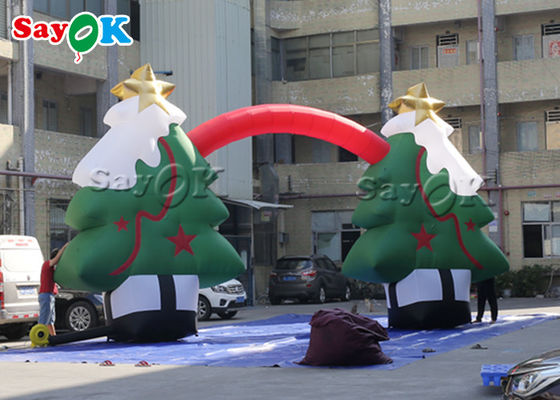 OEM  Oxford Cloth 9x5mH Inflatable Christmas Tree Arch