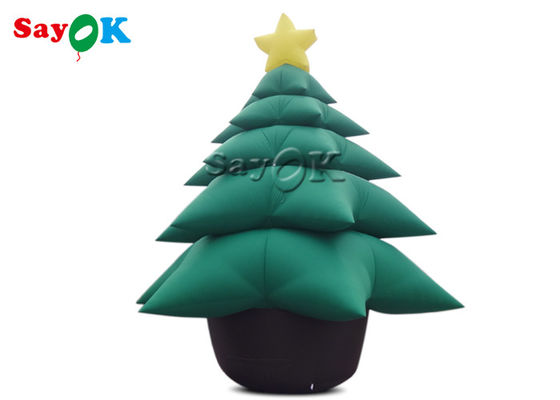 5m Inflatable Holiday Decorations Green Christmas Tree With Ornaments