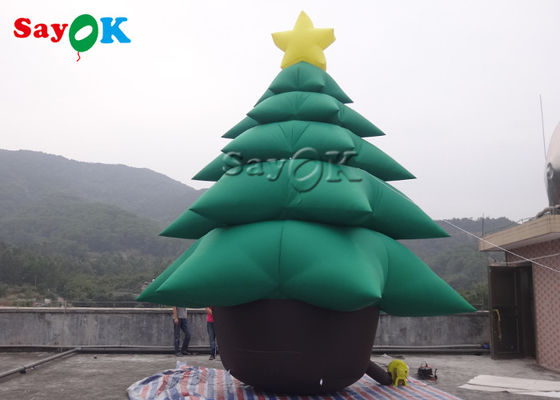 5m Inflatable Holiday Decorations Green Christmas Tree With Ornaments